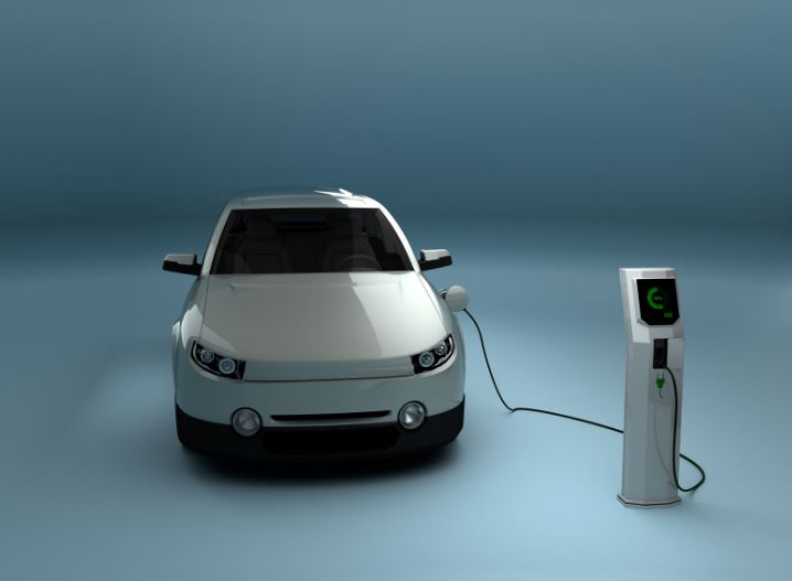 voiture electrique et borne de recharge